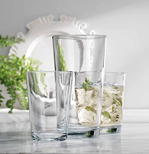 Drinking Glasses Set 18 Piece Mixed Glassware Set By Glaver's, 6 ...