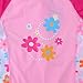 TFJH E Swimsuits for Girls Children One-Piece Rash Guards Beachwear 50+ UV, Pink 128/134