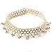 Bridal Charm Beaded Flex Choker (Light Cream)