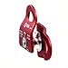 GM CLIMBING Red Micro Prusik Minding Pulley 25kN CE UIAA Certified 12mm Single Pulley Mobile Side Plates for Arborist Rigging Climbing Rescue Pack of 2