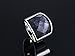 HIJONES Men's Stainless Steel 19mm Blue Sky Stone Cut Gemstone Ring Size 10
