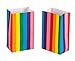 36 Pack Rainbow Striped Paper Gift Bags for Kids Unicorn Birthday & Baby Shower Party Favors Goodies, 8.7 x 5.2 in