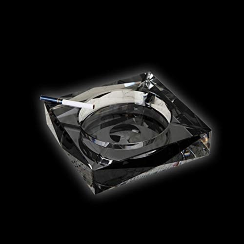 HLJ Retro Crystal Ashtray Creative Personalized Gifts Ashtray European Multi-Function Crystal Ashtray (Size : 15153.8cm)