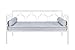DHP Rebecca Metal Daybed Frame, Sofa Bed Fits Twin Size Mattress, White