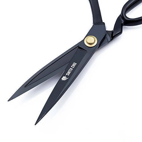Smith CHU Sewing Scissors-Heavy Duty Tailor Scissors Shears for Fabric,Leather,Raw Materials,Dressingmaking,Altering-Professional Upholstery Shears for Dressmakers Students Office Crafting (10 inch)