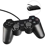Wired PS2 Game Controller Double Shock Gamepad for Sony PlayStation 2 (New Black)