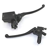 (Pack of 2) Honda Front Hydraulic Brake Master Cylinder with Clutch Perch - CB CX FT VF VT Magna Shadow - Full Black
