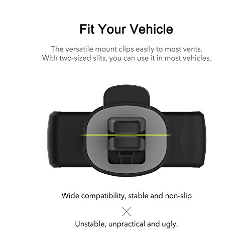 Universal Car Air Vent Cell Phone Holder, Rock Car Styling Dashboard 360° Degree Adjustable Mount Air Vent Stand Car Holder Stand For All Smartphones Tablet - Thumbnail 3