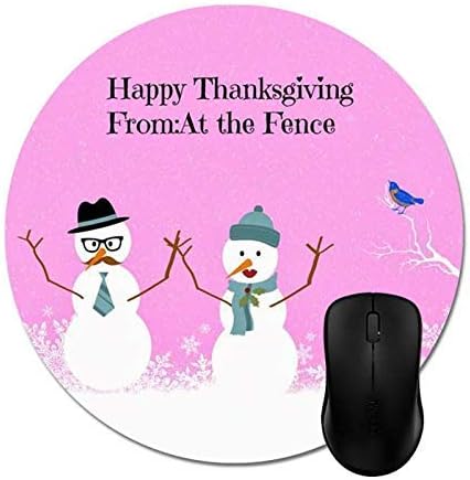 Snowmen Thanksgiving Mouse Pads Non-Slip Rubber