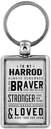 Keychains For Men - To My Harrod Always Remember You Are Braver Than You Believe Stronger Than You Think & Loved More Than You Know - Gifts Ideas For Women Novelty Gift Keychains For Him