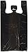 KO PACKAGING 100ct Black Plastic T-Shirt Shopping Bags (6x4x15-13mic)