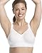 Just My Size Women's Active Lifestyle Wire Free Bra, White, 42B