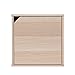 IRIS USA Modular Wood Storage Cube Box with Door, Light Brown, 1 Pack CQB-35D