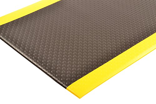 Notrax Antifatigue Mat, Black, YllwBrdr, 2ft.x3ft.