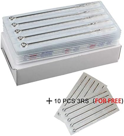 110 Pieces Mixed Tattoo Needles- 3RL,5RL,7RL,9RL,5M1,7M1,9M1,3RS,5RS,7RS,9RS-10 Pieces of Each Size