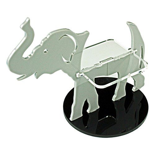 Elephant Character Mount 3 inch Circular Base, Grey