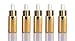 10 Gold Sets Assorted 5ml UV Coated Glass Dropper Bottles Grand Parfums Refillable Medicine Dropper Bottles with Gold Caps and White Bulb Glass Pipette for Essential Oil, Serums, Perfumes,
