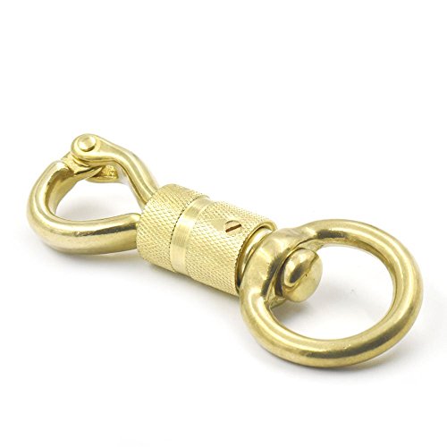 Bluemoona 1Pc- Brass Hinged Panic Horsemanship 30mm Replacement Twist snap Screw 4 Lead Rope D