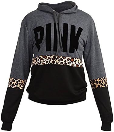 Sweatshirt Winter Leopard Cheetah Print Hoodie Pullover Jumper (X-Large)