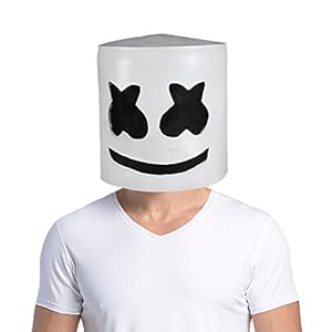 Molezu Top 10 Djs Wear Masks, Music Festival Helmets, Novelty Costume Party Mask, Rubber Latex Ultra Cool Full Head Mask