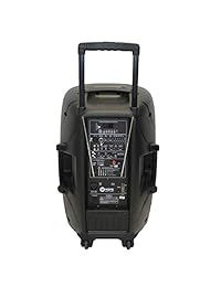 VOYZ   Altavoz Bluetooth de 1000 W con batería y recargable, altavoz de 15 pulgadas USB, SD y reproductor de MP3, trípode y 2 micrófonos inalámbricos, perfecto para Karaoke (VZ AB515 P)