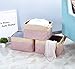 DECOMOMO Foldable Storage Bin Collapsible Sturdy Cationic Fabric Storage Basket Cube W/Handles for Organizing Shelf Nursery Home Closet (Jumbo - 19.7 x 15.8 x 11.8) (Pink, Extra Large - 3 Pack)