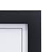 Malden 8x10 Picture Frame - Wide Real Wood Molding, Real Glass - Black