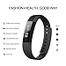 LETSCOM Fitness Tracker, Fitness Tracker Watch with Slim Touch Screen and Wristbands, Wearable Activity Tracker as Pedometer Sleep Monitor,Black for Android and iOS