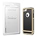 iPhone 5S Case, iPhone SE Case, DACHUI Apple iPhone 5S Cover Slim Case Protective Double Color Back Shell Bumper Case Durable TPU Cover for iPhone 5S/SE (Black+Gold)