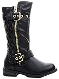 Mango 21K Little Girls Riding Zipper Boots Black 13