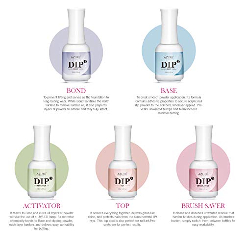 Nail Dip Powder Starter Kit 4 Red Glitter Colors(1oz.),Acrylic Dip