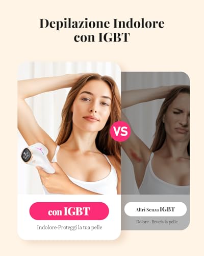Haarlosy Epilatore Luce Pulsata con Tecnologia IGBT - 3 IN 1 HR/SR/HR+ Epilatore Laser Professionale, 9 Livelli di Energia Regolabile Adatto Depilatore Corpo, Viso, Ascelle, Gambe GLY03
