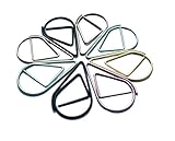 Bilipala Paper Clips Bookmarks Memo Clips, Teardrop Shape, Metal, 50 PCS, Assorted Color