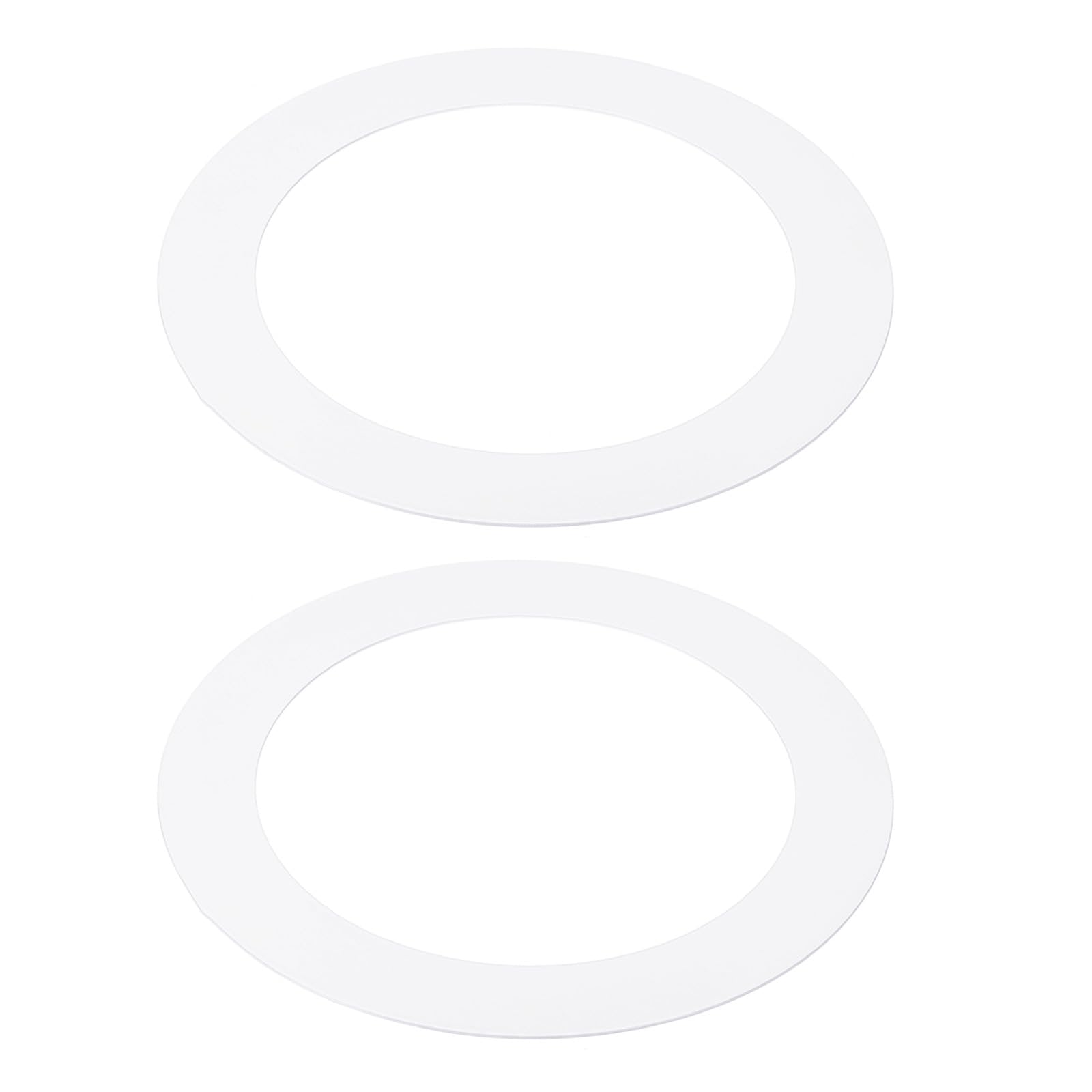 PATIKIL 5" ID 7.48" OD Goof Rings for Recessed Light, 2 Pack Matte White Goof Metal Trim Ring Lighting Fixture for Ceiling Wall Recessed Can Downlights