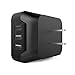 Quick Charge 3.0, Oittm 25W 3-Port USB Travel Wall Charger QC3.0 Quick Charger for Galaxy S7/S6/Edge/Edge Plus, Note 4/5, LG G4/G5, HTC One M8/M9/A9, Nexus 6 (Black)