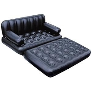 Bestway Karmax Three Seater Sofa Cum Bed (Black)