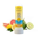 SUNRISE Portable Aromatherapy Nasal Inhaler - Uplifting, Energizing Blend of Grapefruit, Lemon & Bergamot Essential Oils - Personal Mini Travel Diffuser