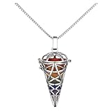 Jovivi 7 Chakra Gemstone Pendant Necklace Reiki Energy Healing Crystal Pointed Dowsing Divination Pendulum