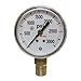 Uniweld G3S Gauge with 0-3000 PSI and 1/4-Inch NPT Bottom Mount Gold Steel Case, 2-Inch