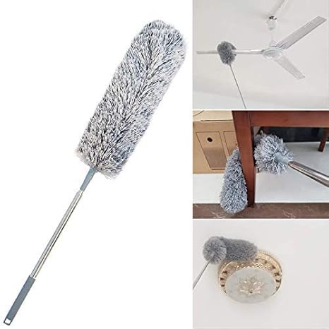 Amazon ブラシ 掃除 ホコリ モップ ダスター 高所掃除 マイクロファイバー 水洗 隙間掃除 伸縮可能 い 曲がるモップヘッド 280cmまで伸縮 天井ファン ブラインド くもの巣 車に適用 グレー はたき ほこり取り オンライン通販