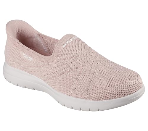 Skechers Women’s On-The-Go Flex Stretch Fit Hands Free Slip-Ins Loafer Flat, Blush, 5.5