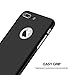 iPhone 7 Plus case,VANCKE 360 Degree All-around Full Body Utral thin Fit Case cover with Tempered Glass Screen Protector Ultra slim Light Weight Hard Snap-On for Apple iPhone 7 plus 5.5 inch(black)