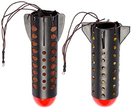 Lixada Rocket Fishing Feeders Rocket Bait Feeders Black Red