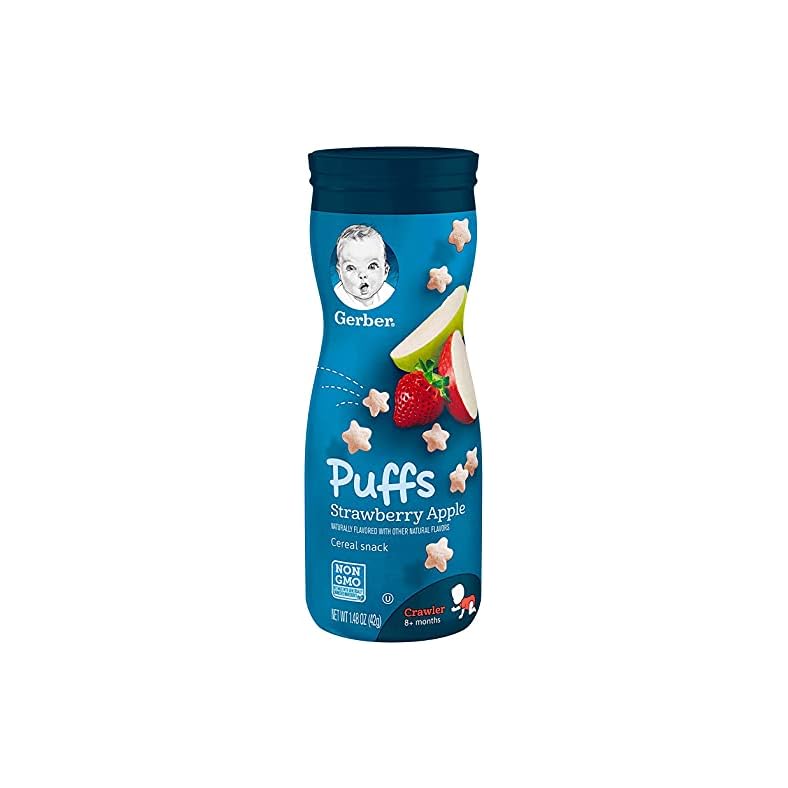 Gerber Graduates Puffs Strawberry Apple , 1.48 oz