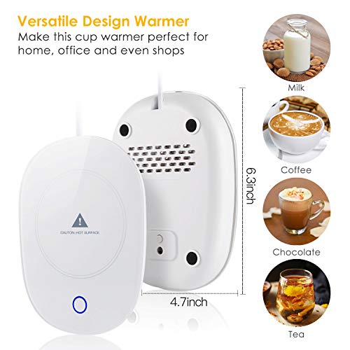 Coffee Warmer, ROFAKU Coffee Mug Warmer for Desk Cup Warmer with Automatic shut off for Office Home Use Gift Beverage Candle Wax Cup Warmer Heating Plate (Up To 131F/55C) for Coffee Milk Tea Heater - Thumbnail 3
