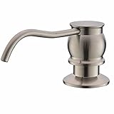 Comllen Antique Brushed Nickel Stainless Steel Countertop Kitchen Sink Soap Dispenser, Built in Hand Liquid Soap Dispenser Pump