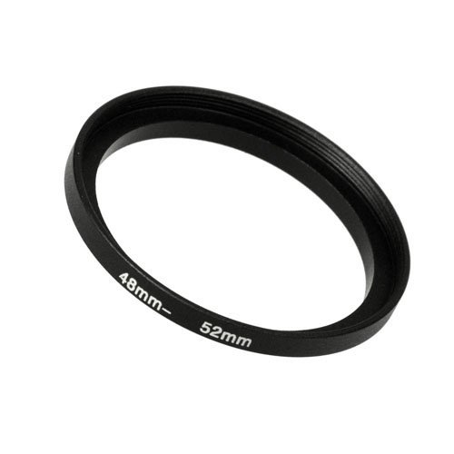 Fotodiox Metal Step Up Ring Filter Adapter, Anodized Black Aluminum 48mm-52mm, 48-52 mm