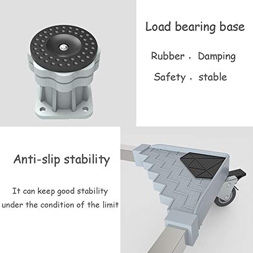 Trolley Pedestal for Double Door Refrigerator, Adjustable Large Appliance Wheels for Dryer, Washing Machine - Thumbnail 6