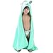 Baby Hooded Toddler Towel with Bear Ear- Soft and Thick 100% Cotton Bath Set for Kids Girls Boys Infant and Toddler, Good Choice (Green)