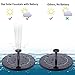 HEYSTOP Solar Fountain Pump, 3.0W Circle Solar Water Pump Floating Fountain Built-in Battery, with 6 Nozzles, for Bird Bath, Fish Tank, Pond or Garden Decoration